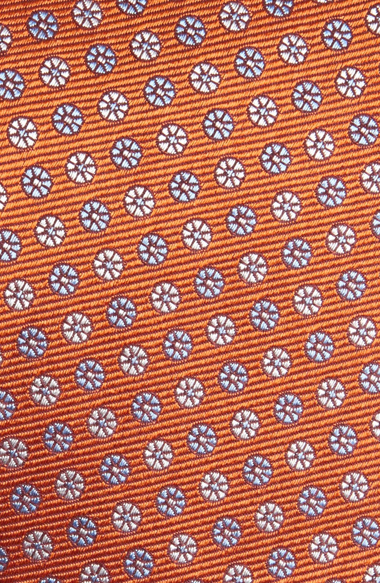 David Donahue Geometric Silk Tie, Alternate, color, Pumpkin