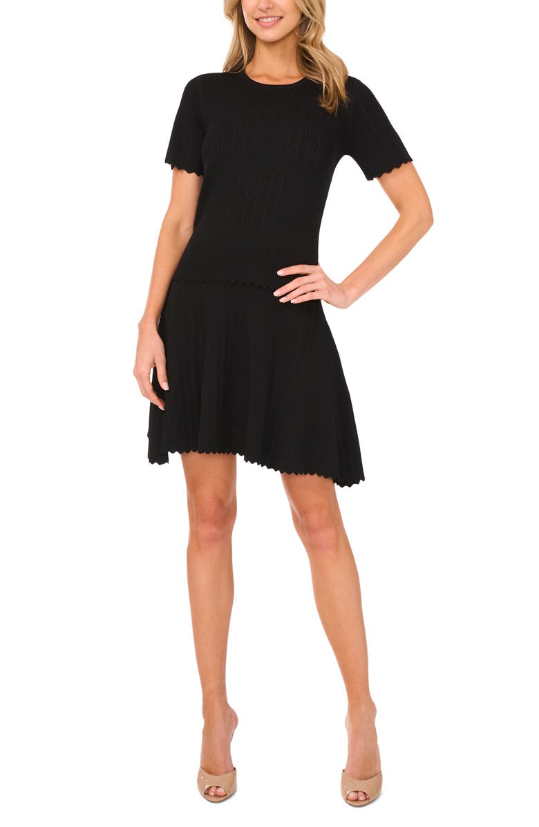 Ted Baker Rib Short Sleeve Sweater, Alternate, color, 