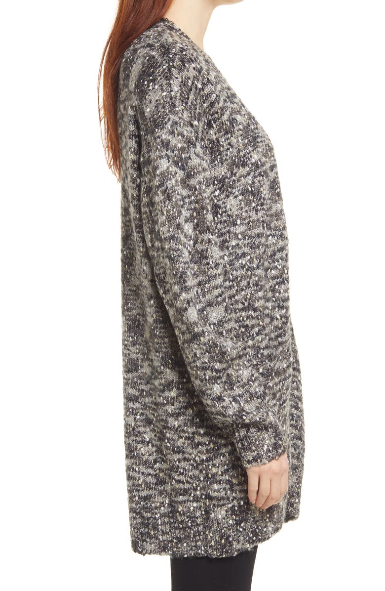 Halogen<sup>®</sup> Metallic Flecked Open Long Cardigan, Alternate, color, 