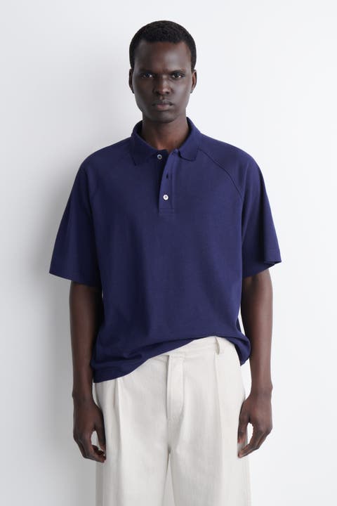 Relaxed Cotton-Linen Polo Shirt