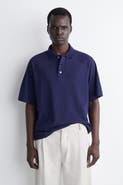 COS Relaxed Cotton-Linen Polo Shirt