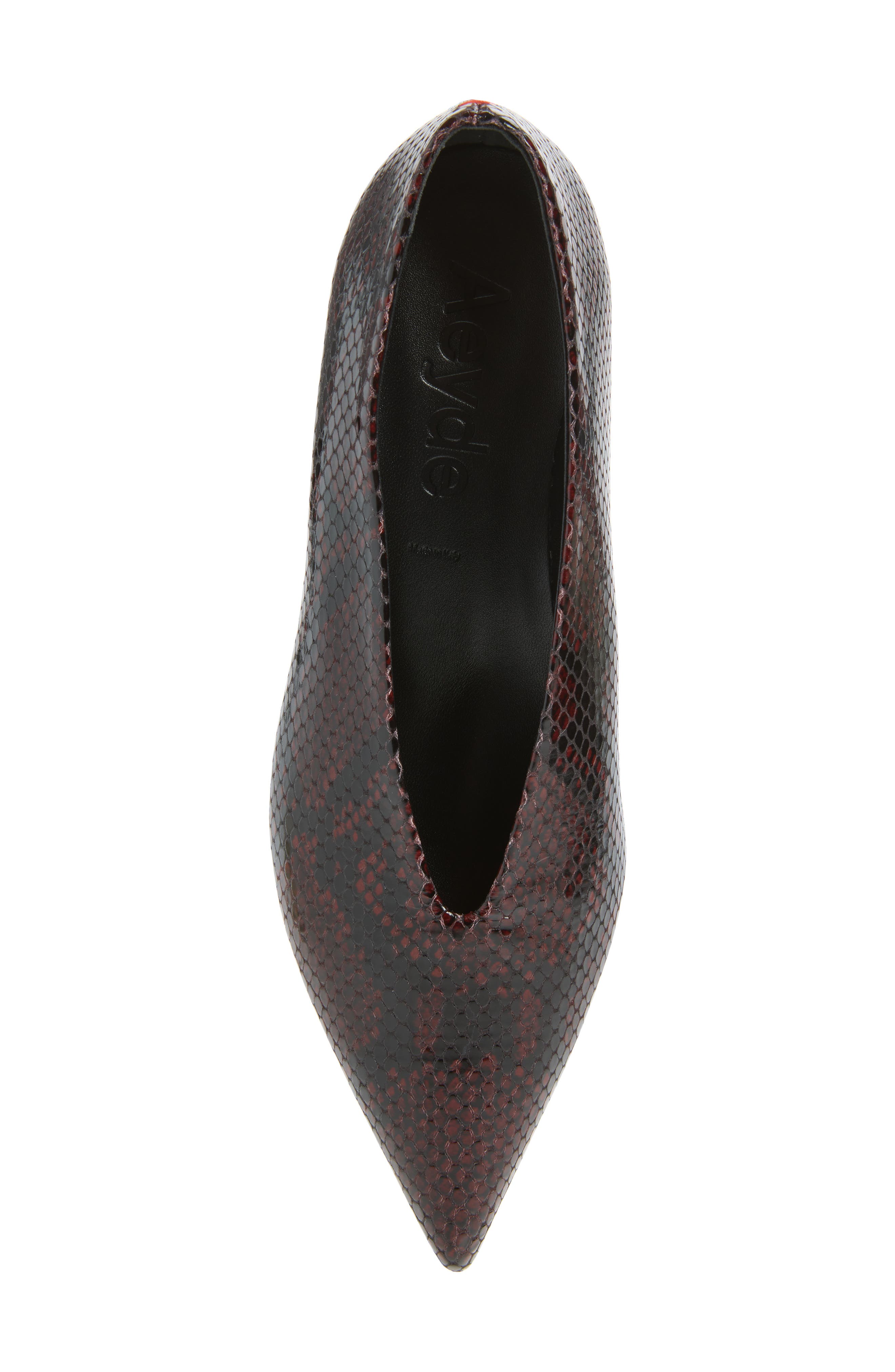 Clara Pointed Toe Kitten Heel Pump, Alternate, color, PORT