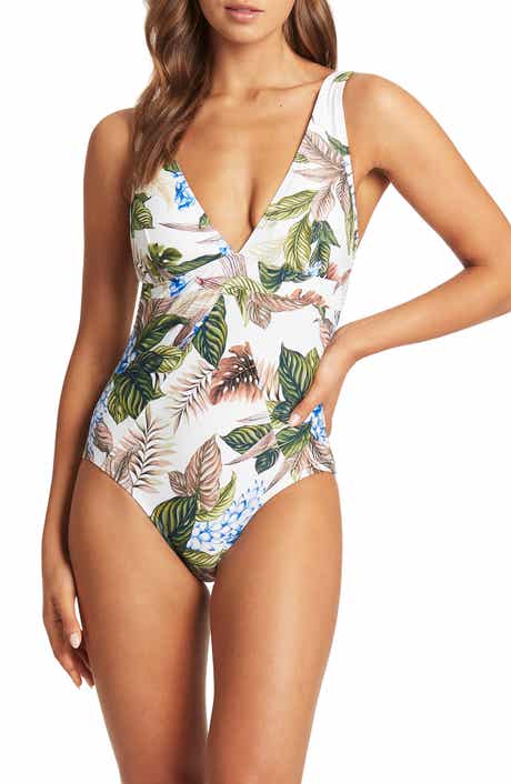 Sea Level Panel Line Multifit One-Piece Swimsuit