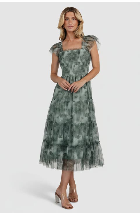 Clementine Tulle Midi Dress