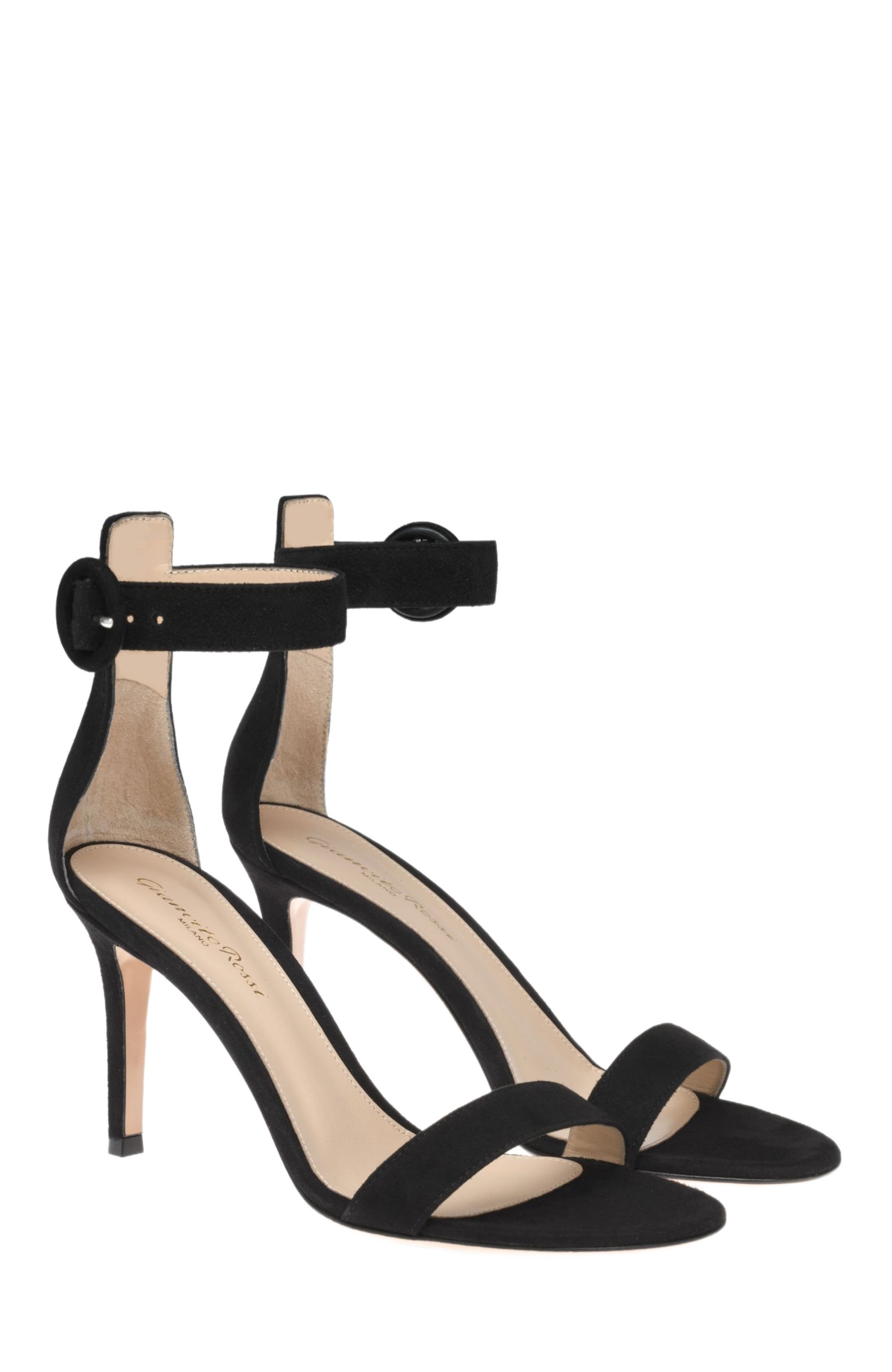 Gianvito Rossi Portofino 85 Sandals, Alternate, color, Black