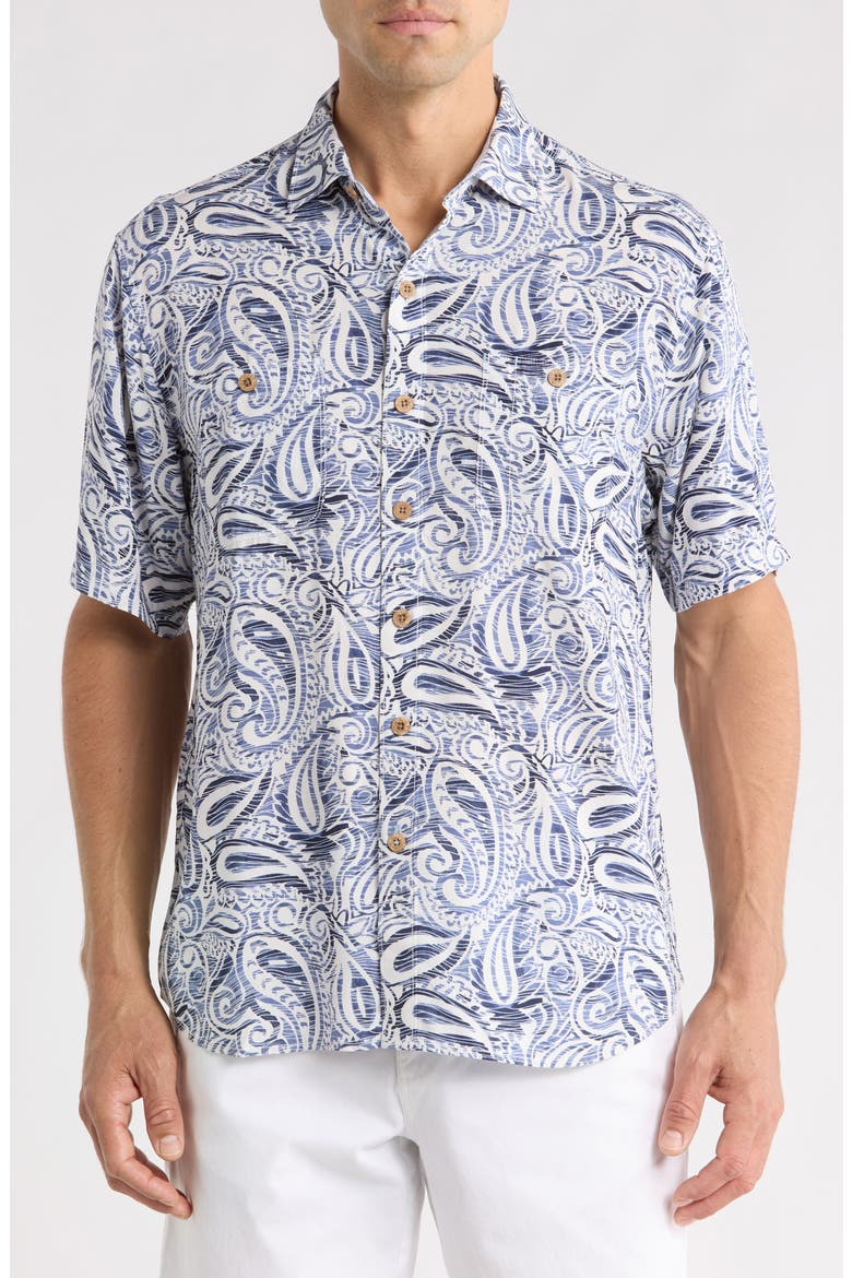 Veracruz Cay Sands Short Sleeve Button-Up Shirt, Main, color, FRENCH BLUE