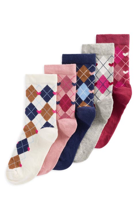 Kids' 5-Pack Argyle Socks