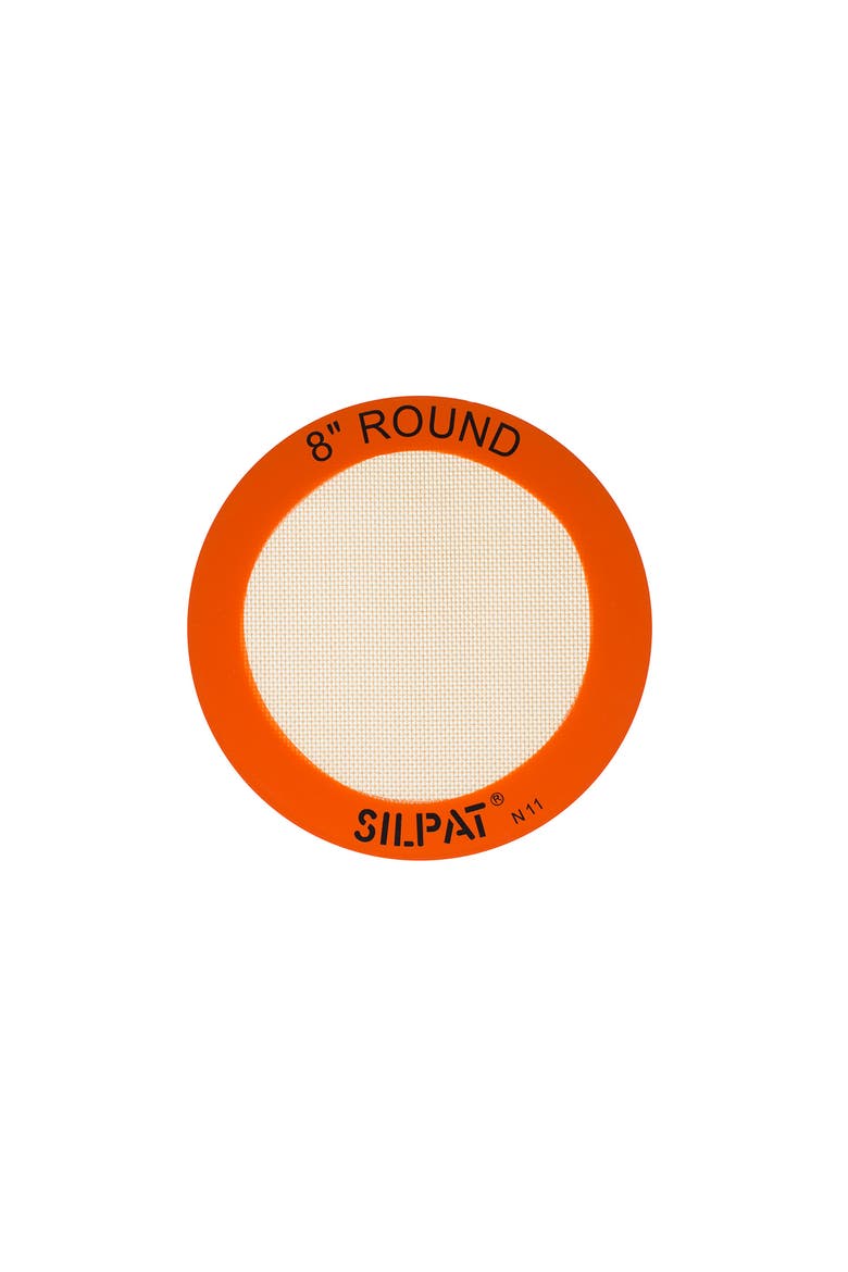 8-Inch Round Cake Premium Non-Stick Silicone Baking Mat, Main, color, Orange