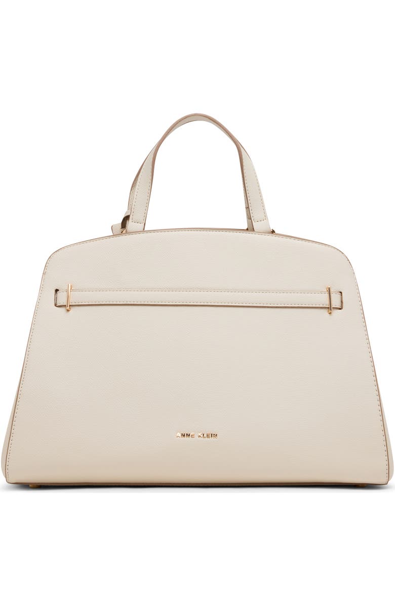 Anne Klein Large Belted Satchel, Alternate, color, Parchment