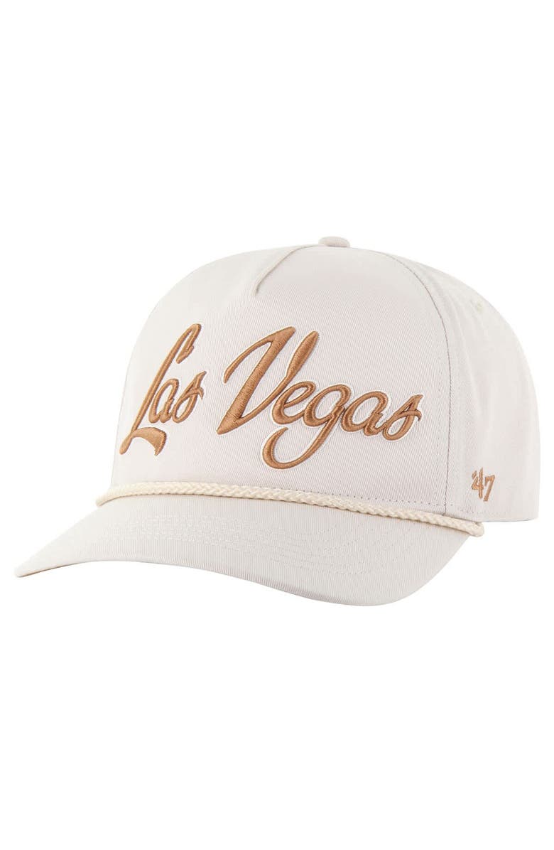 '47 Men's '47 Cream Las Vegas Raiders Overhand Hitch Adjustable Hat, Alternate, color, Cream
