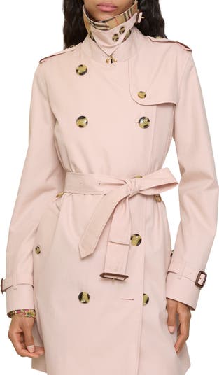 Burberry Short Tropical Gabardine Kensington Trench Coat Nordstrom