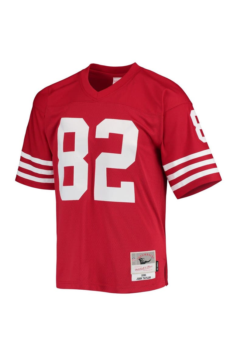 Men's Mitchell & Ness John Taylor Scarlet San Francisco 49ers Legacy Replica Jersey, Alternate, color, Scarlet