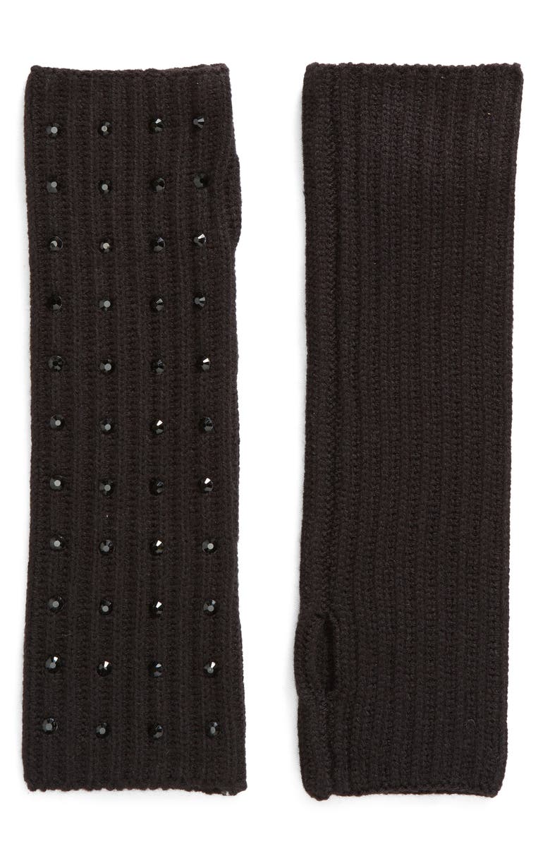 Kurt Geiger London Rhinestone Ruffle Arm Warmers, Main, color,