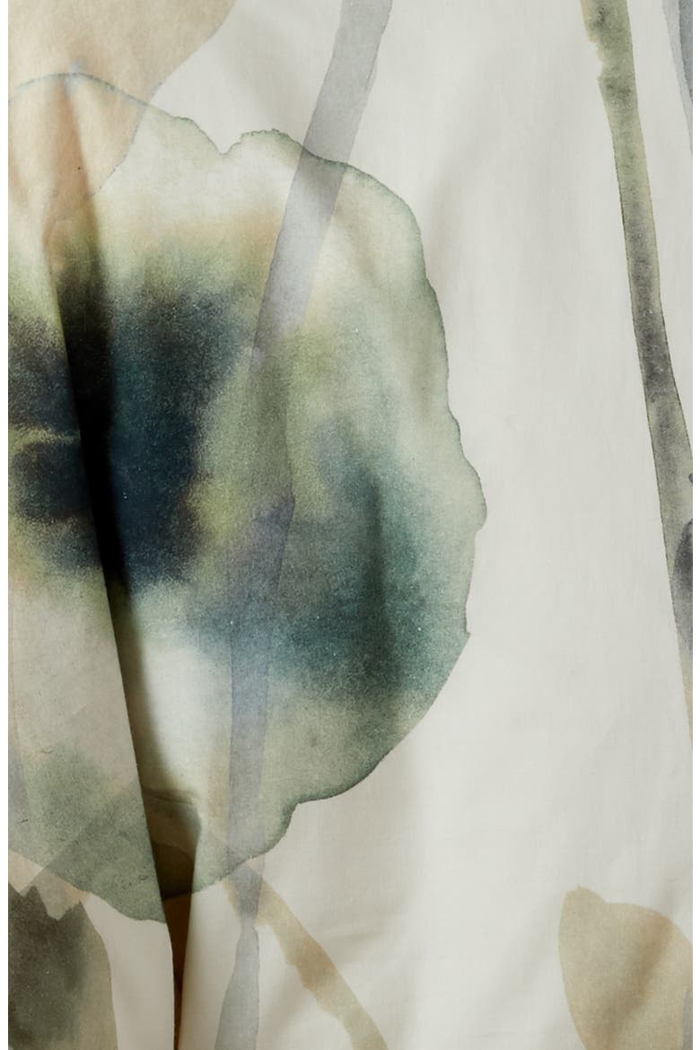Floral Print Duvet Cover, Alternate, color, WHITE WHISPER