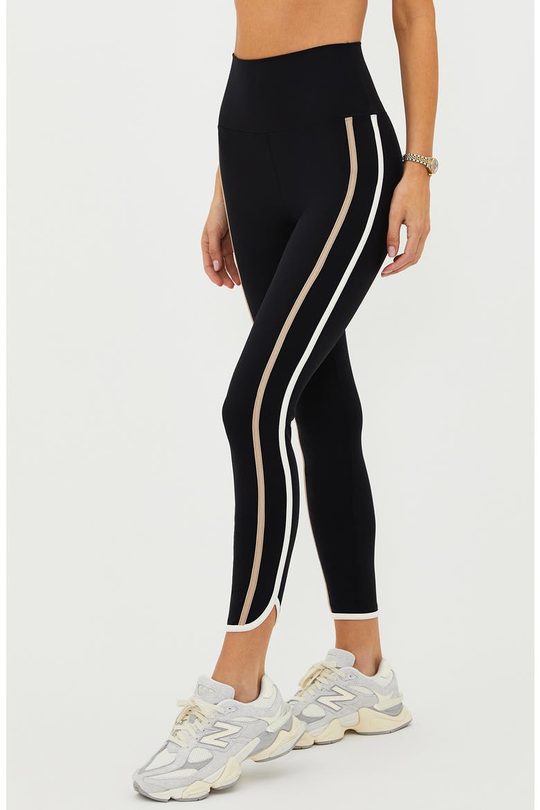 Nella Side Stripe Ankle Leggings, Alternate, color, SANDSHELL COLORBLOCK