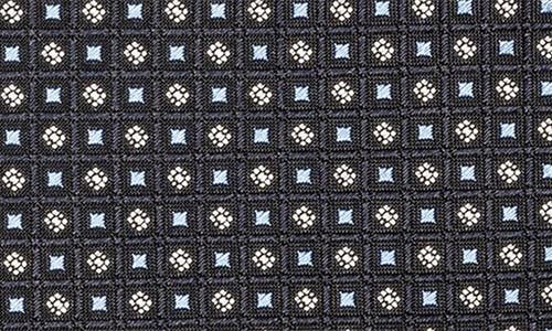 Eton Micro Geometric Silk Tie In Black