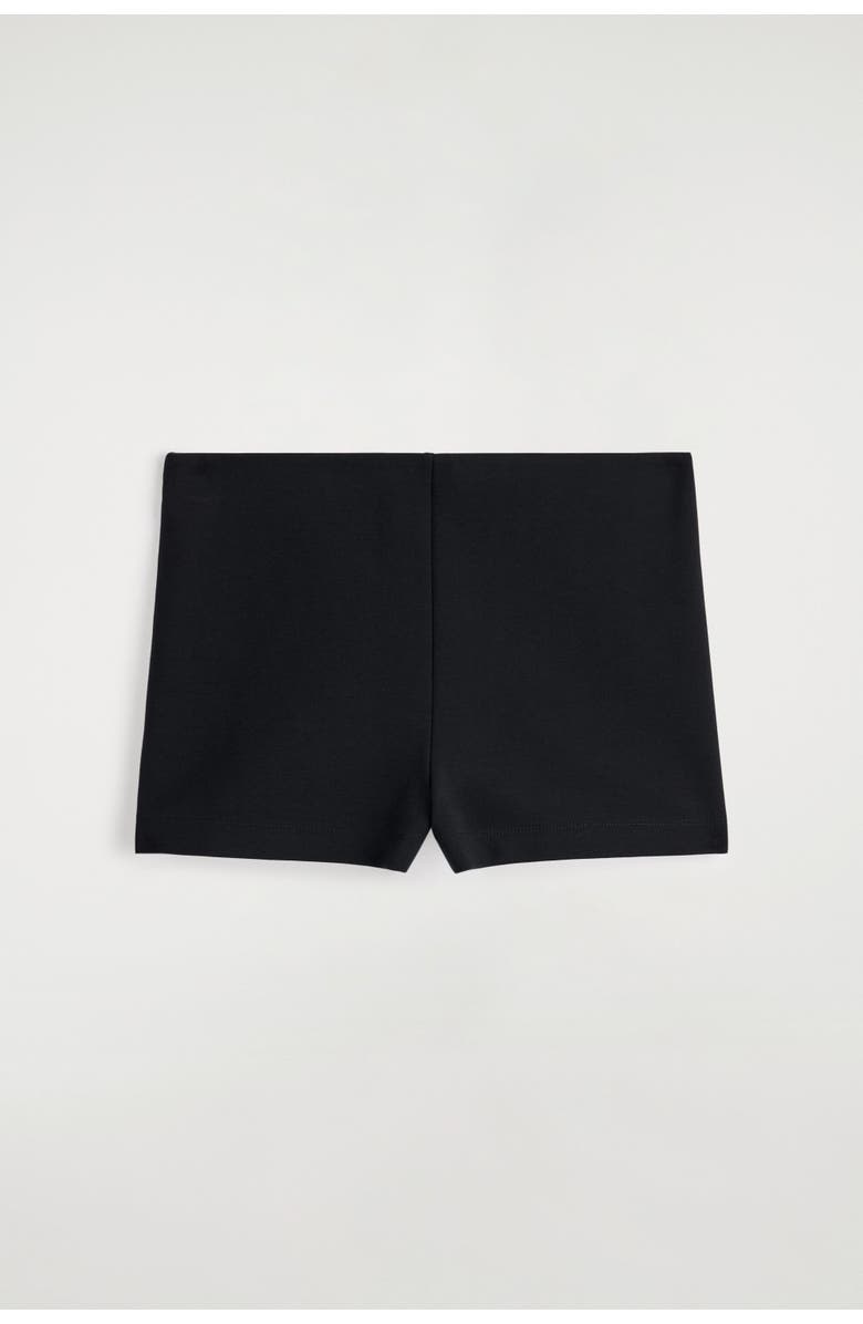 COS Minimal Jersey Shorts, Alternate, color, Black