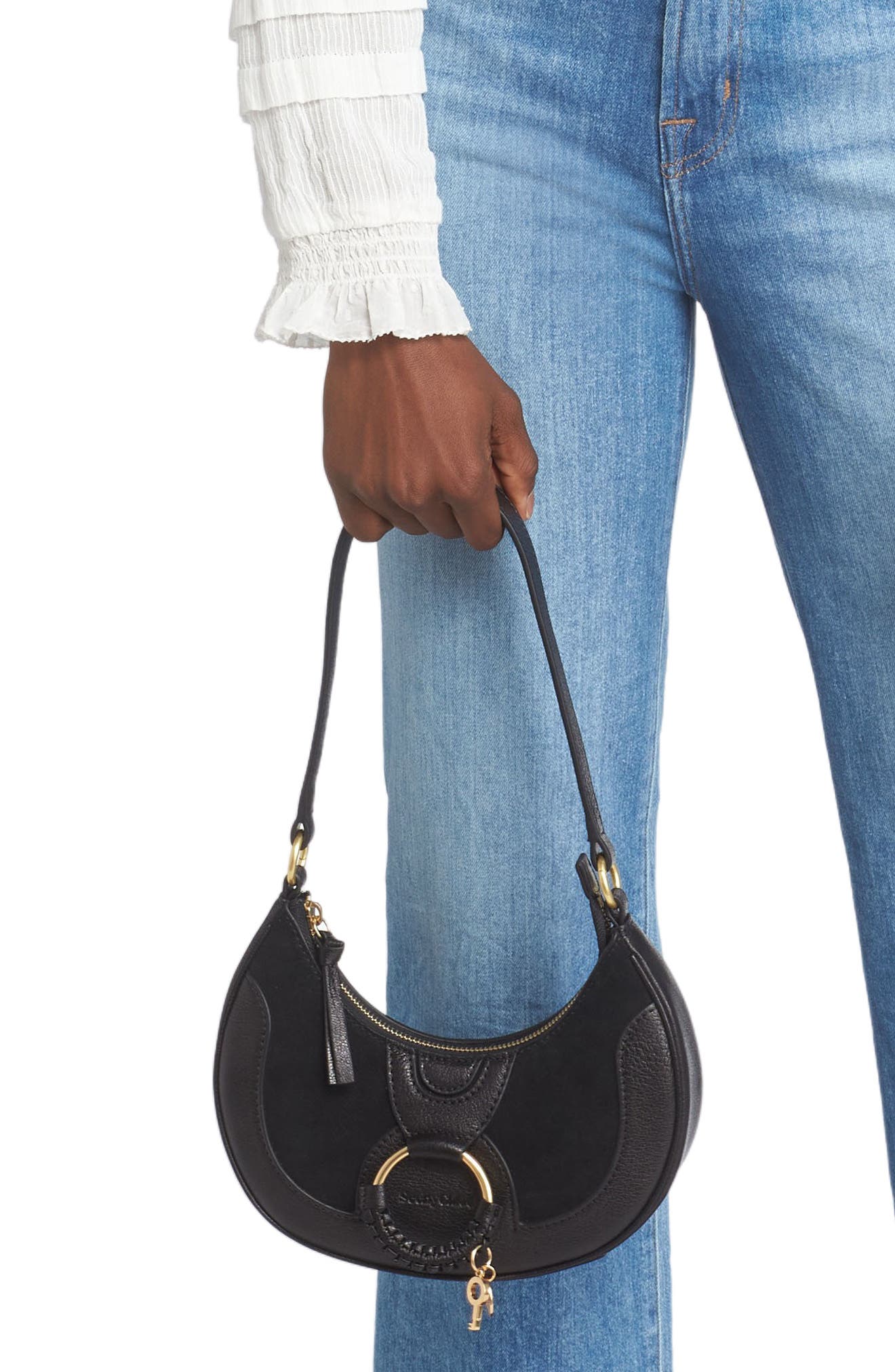 See by Chloé Hana Leather Shoulder Bag, Alternate, color, 