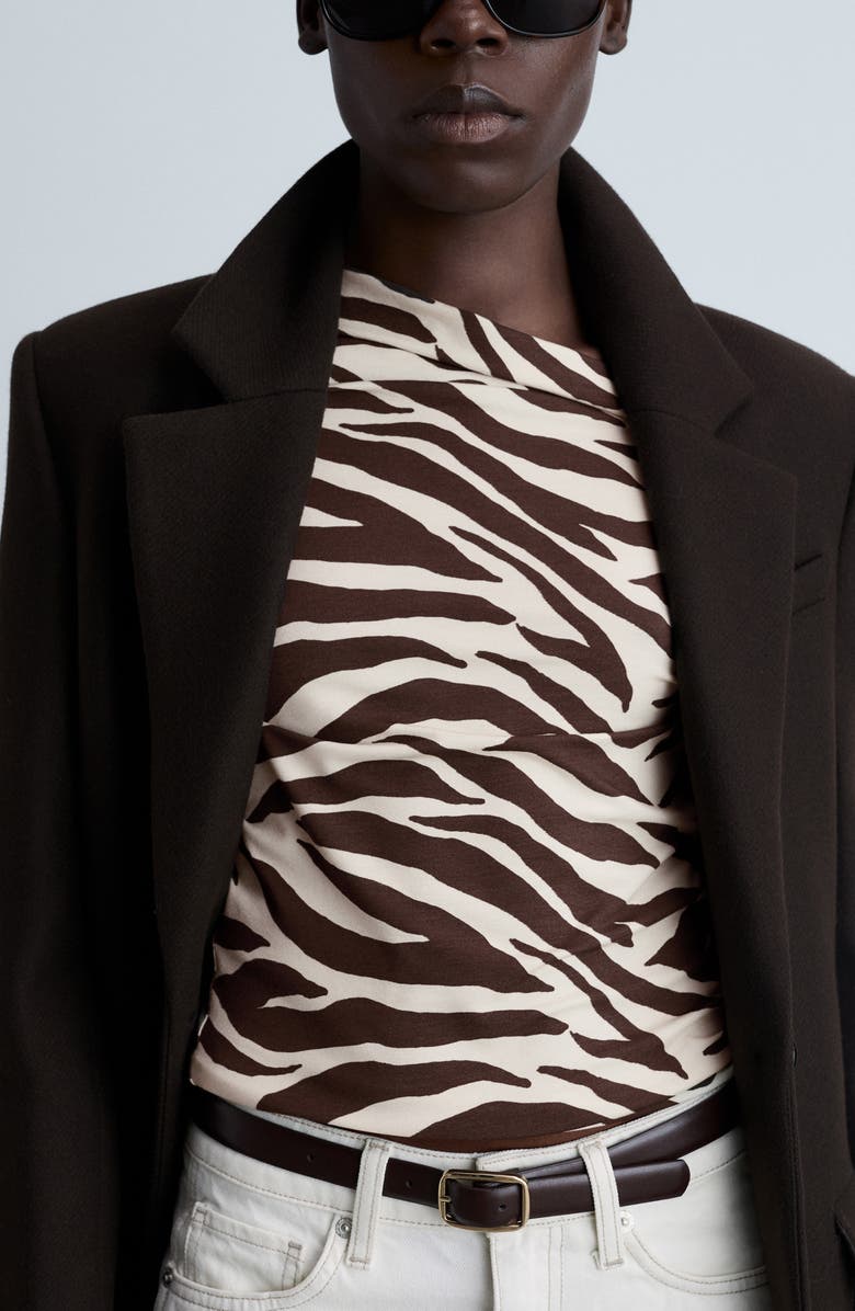 MANGO Zebra Asymmetric Top, Alternate, color,