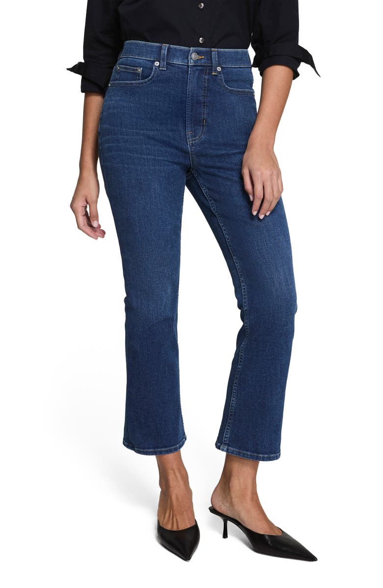 SPANX<sup>®</sup> Kick Flare Jeans, Main, color, Medium Indigo