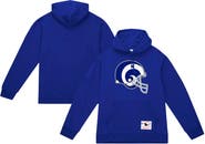 Mitchell & Ness Men's Mitchell & Ness Royal Los Angeles Rams Helmet Logo Vintage Pullover Hoodie