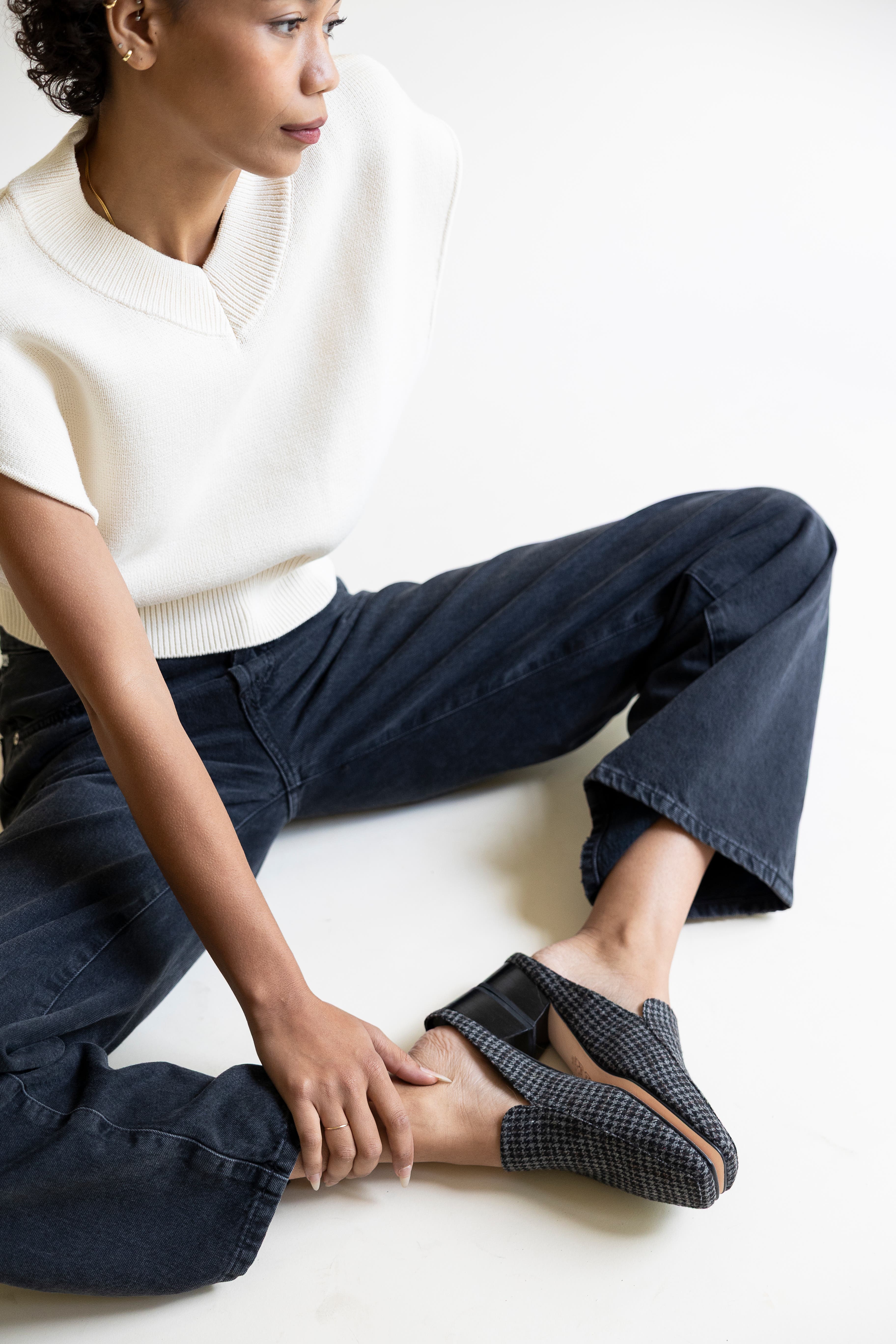 Huma Blanco Felix Slip-on Loafer Mule, Alternate, color, Grey Tweed