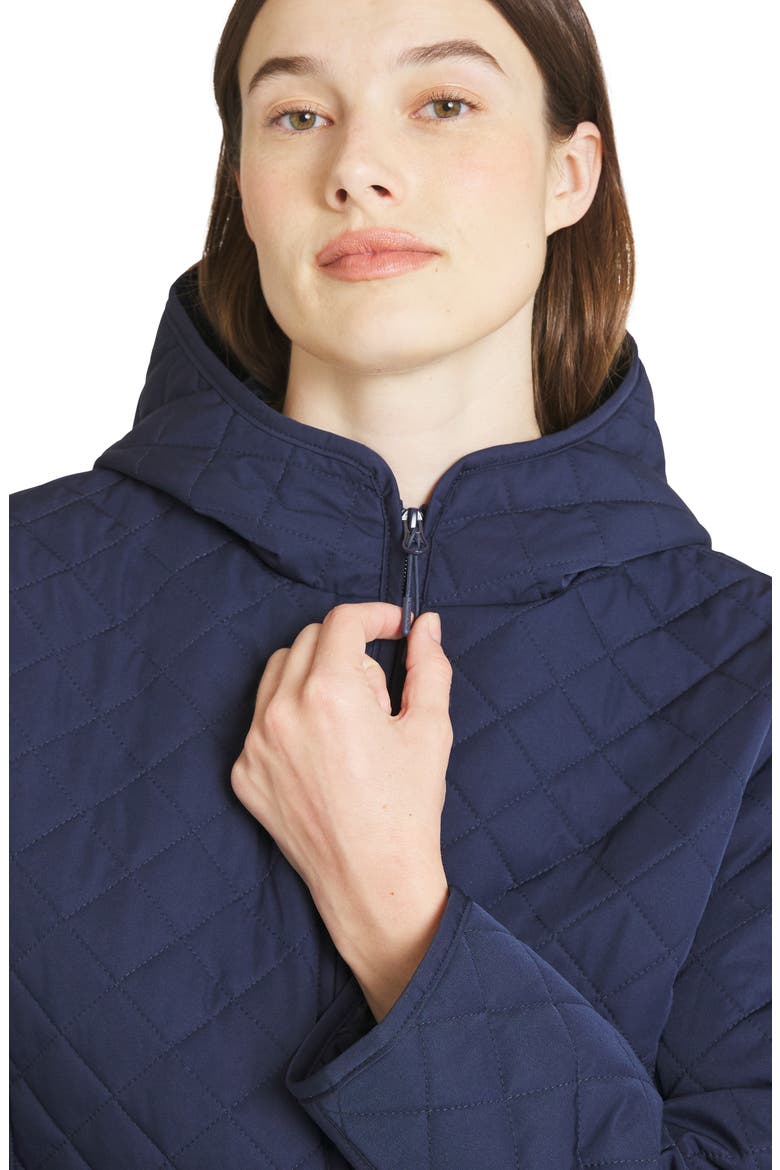 Hooded Quilted Jacket, Alternate, color, NAVY