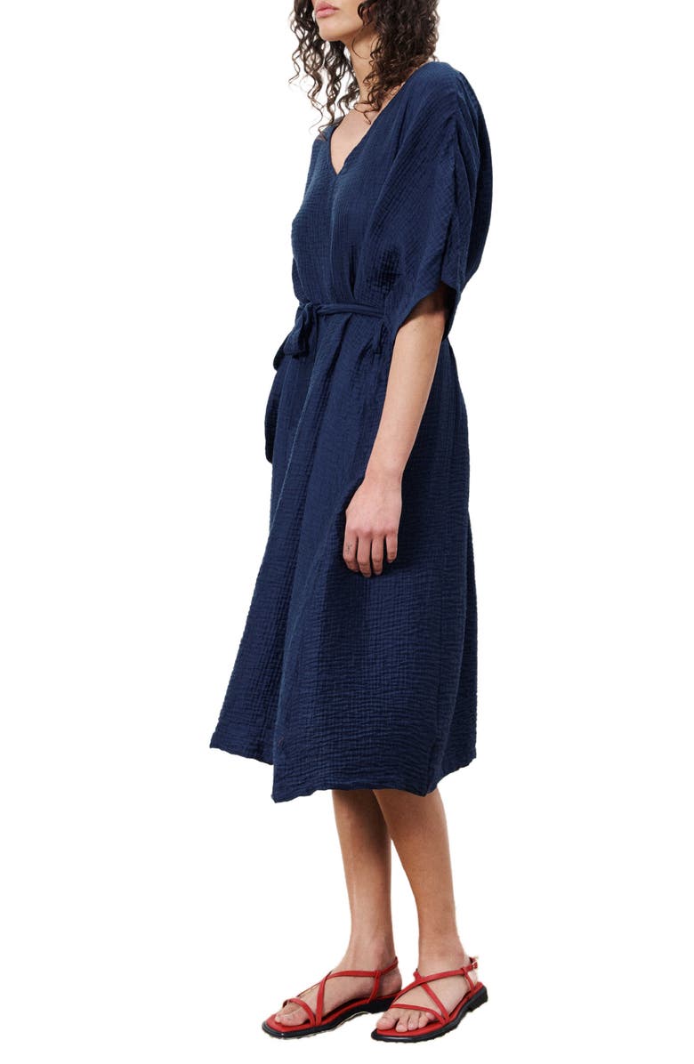 FRNCH Nickie Midi Dress, Alternate, color, Bleu Marine