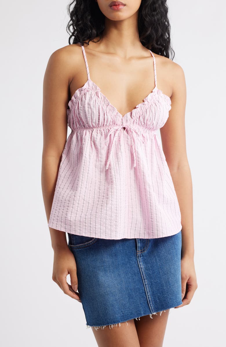 Princess Polly Abigayle Stripe Camisole, Main, color, Pink Stripe
