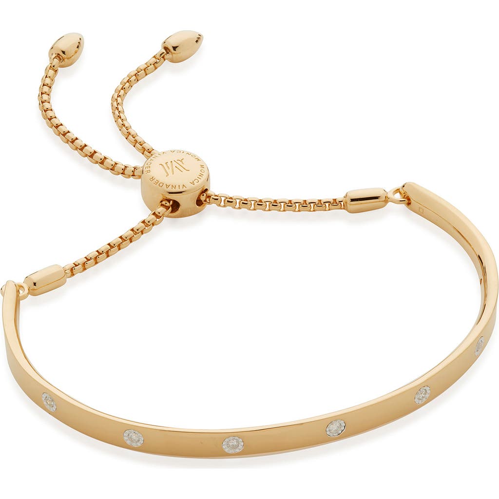 Monica Vinader Fiji Diamond Slider Bracelet in Yellow Gold at Nordstrom