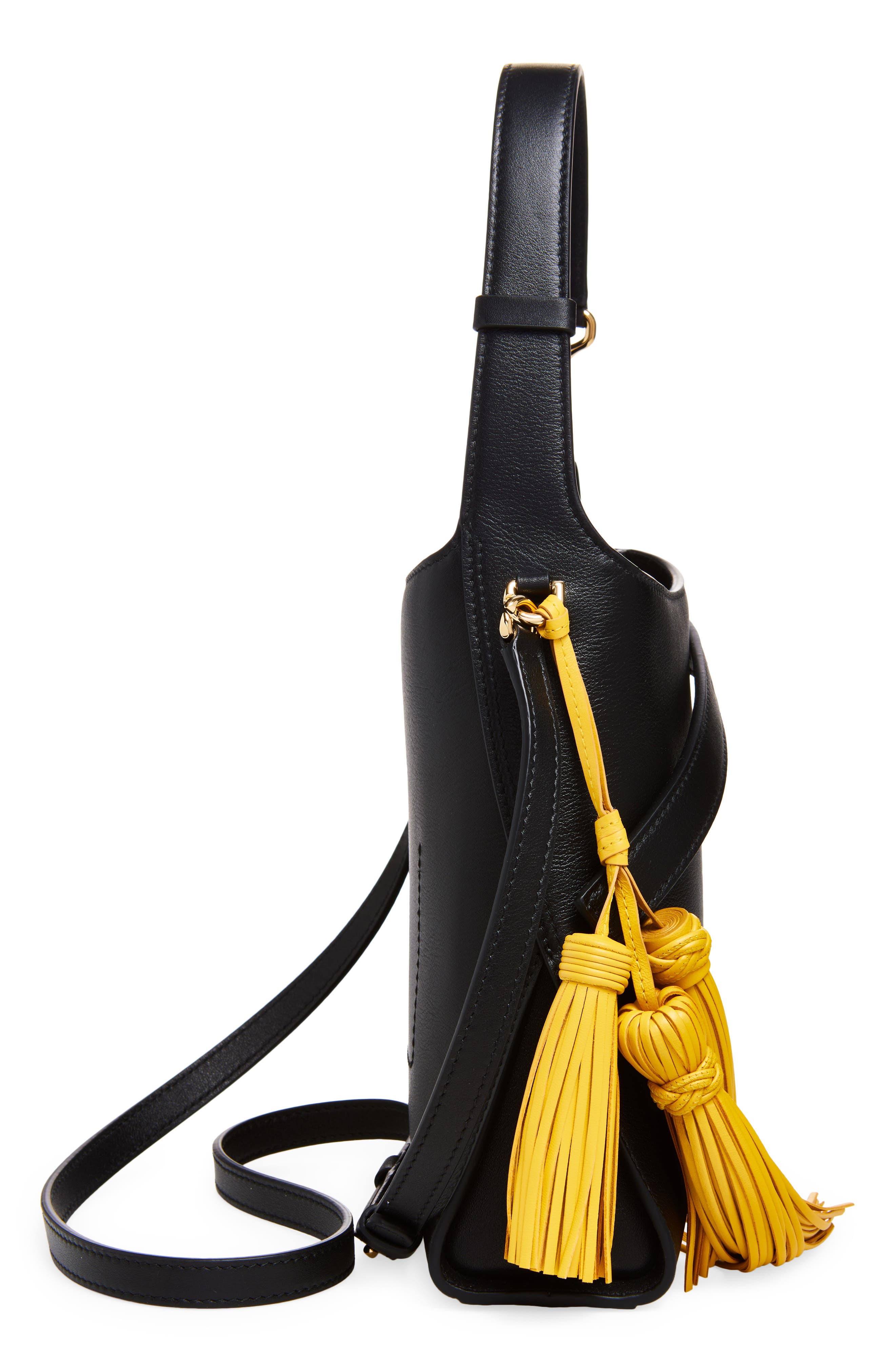 Givenchy Mini Day Leather Hobo Bag, Alternate, color, Black