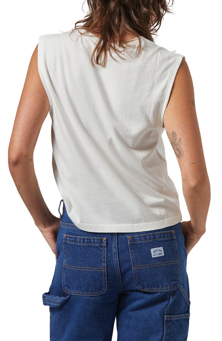 Brixton Carefree Organic Cotton Tank, Alternate, color, Off White