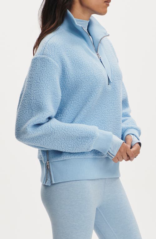 Varley Jaylin High Pile Fleece Half-zip Pullover In Blue