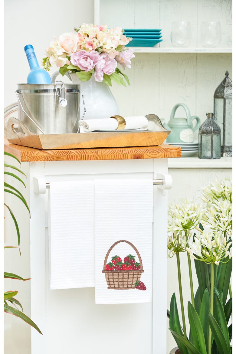 Strawberry Basket Towel, Alternate, color, Red