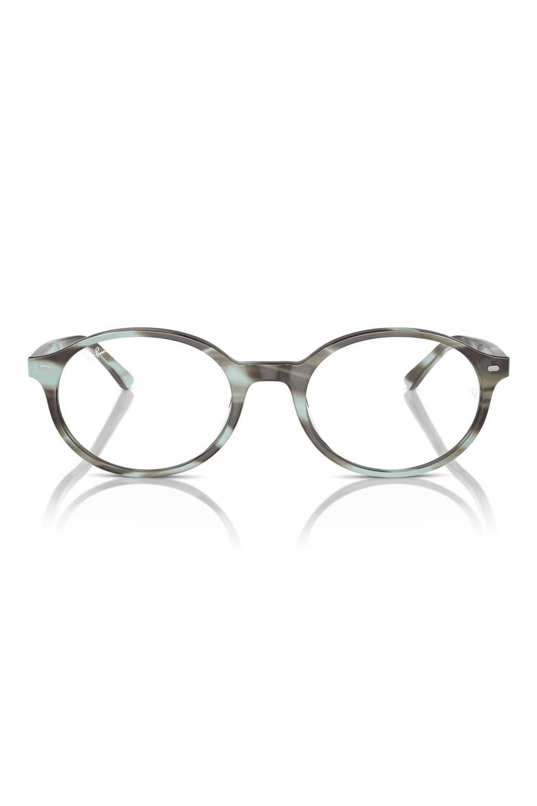 RX5429 51mm Oval Optical Glasses, Main, color, STRIPED GREEN
