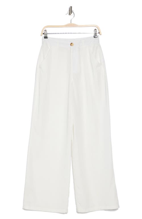 Love By Design April High Waist Wide Leg Pants In White