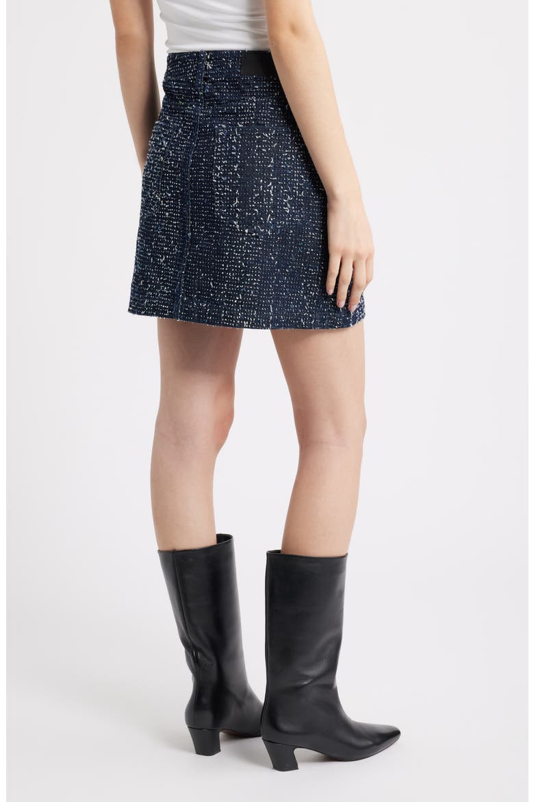 Abbot Denim Tweed A-Line Skirt, Alternate, color, DENIM TWEED