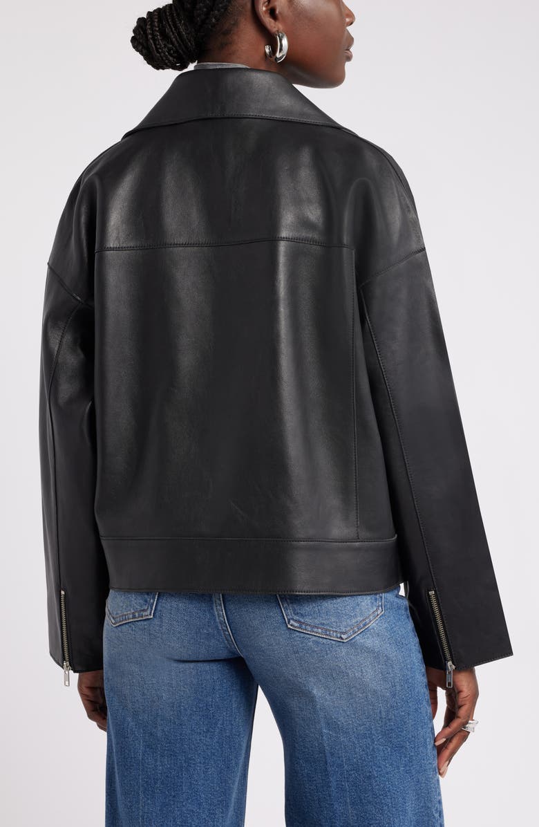 Nordstrom Leather Moto Jacket, Alternate, color, 