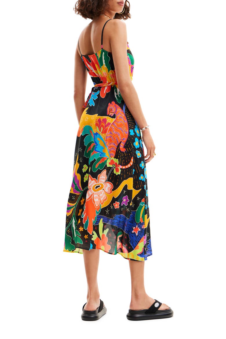 jungle design bandeau midi dress BANDEAU PRINTED JUNGLE MIDI DRESS IN BEIGE  Artofcb