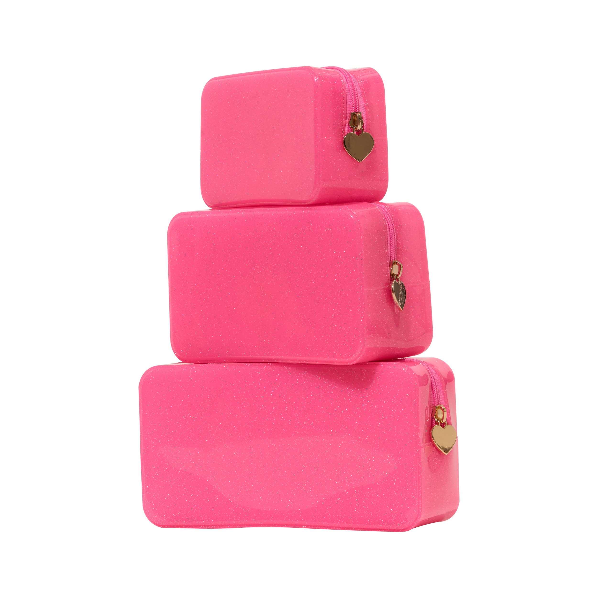 Glitter Jelly Pouch Collection, Alternate, color, Dark Pink