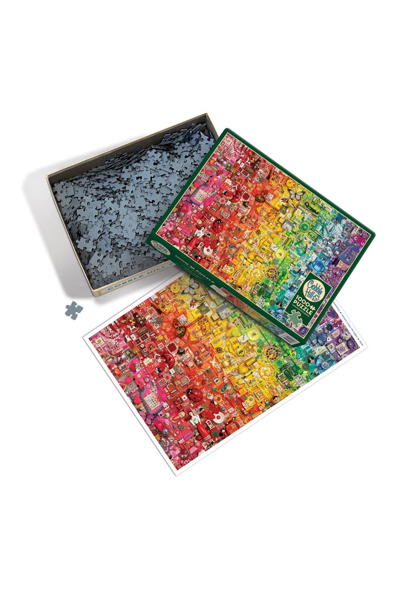 1000 Piece Puzzle Colourful Rainbow, Alternate, color, Multicolored