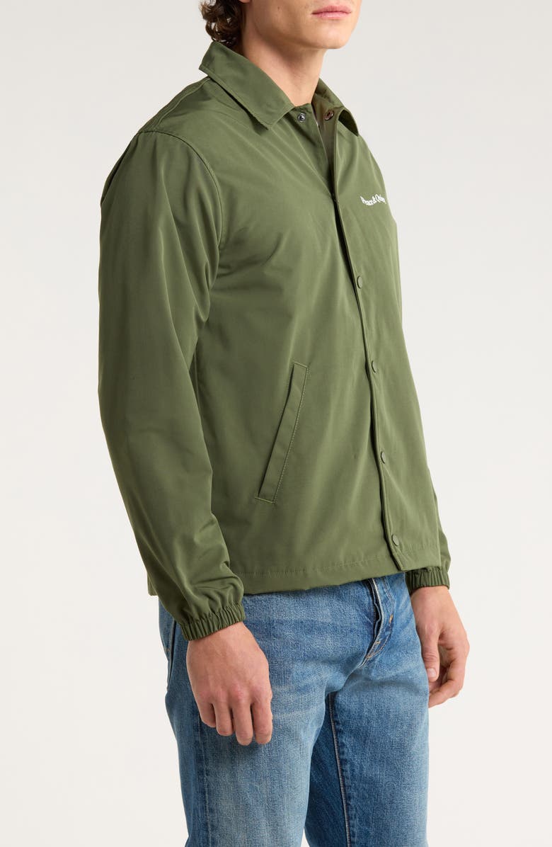 Museum of Peace & Quiet Wordmark Coach's Jacket, Alternate, color, Forest