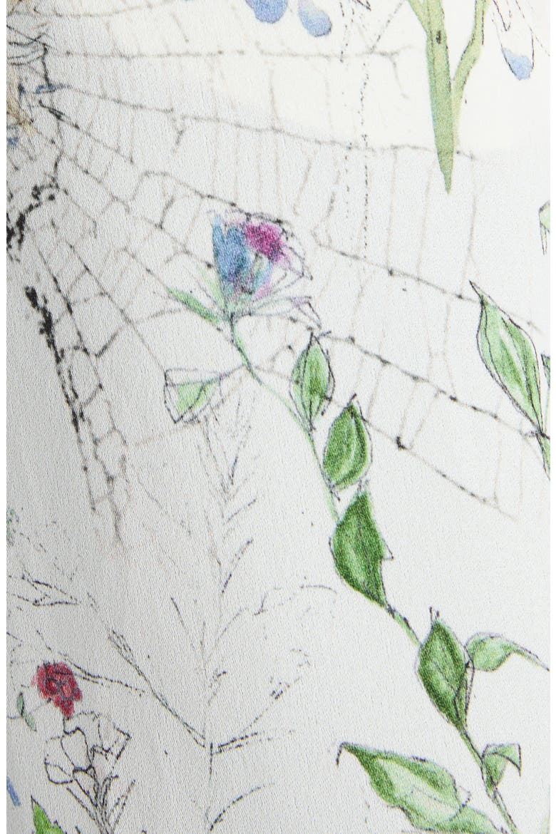 Meadow Floral Print Pants, Alternate, color, WHITE