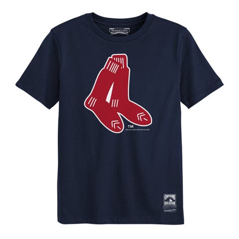 Preschool Mitchell & Ness  Navy Boston Red Sox Retro Logo T-Shirt