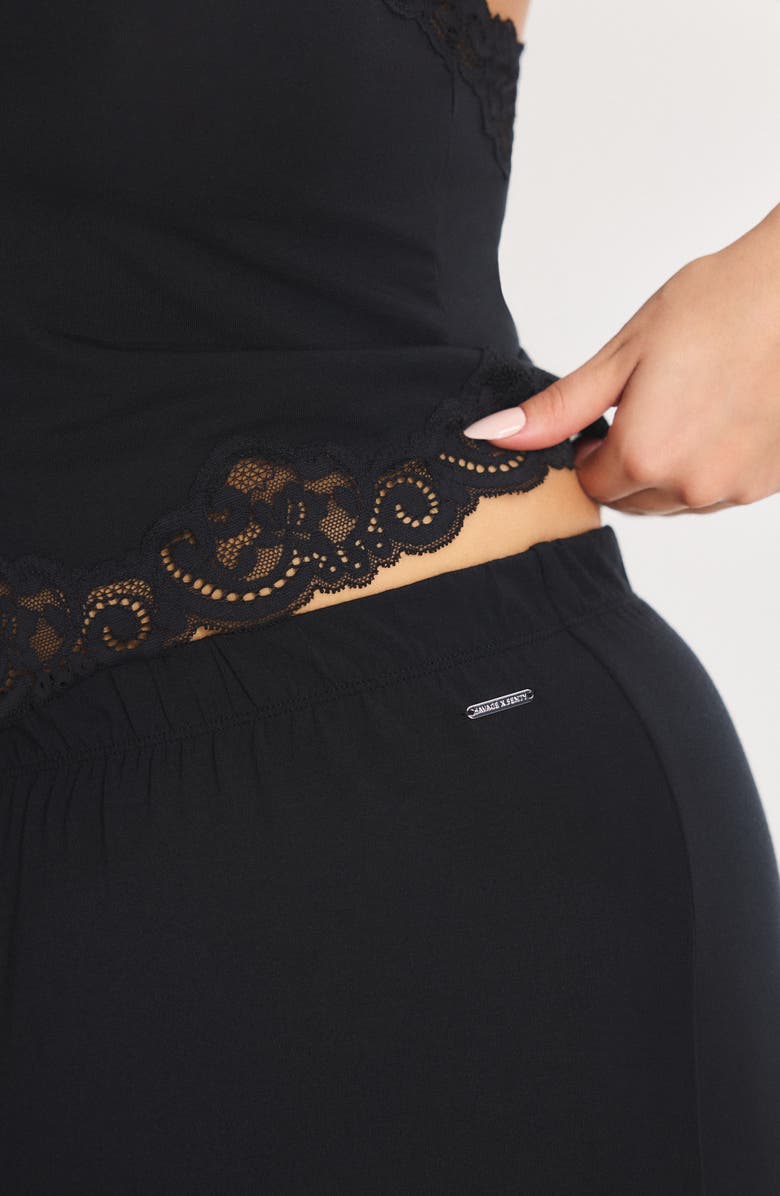 SAVAGE X FENTY Swirly Girly Pajama Pants, Alternate, color, Black Caviar