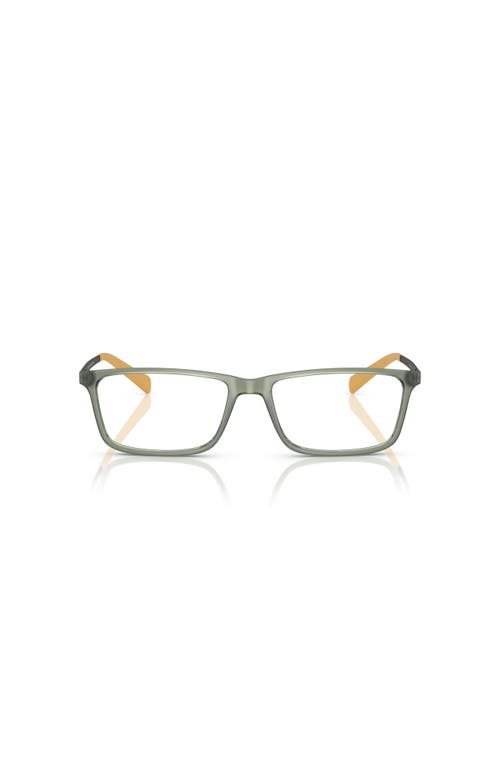 Armani Exchange 55mm Rectangle Optical Glasses In Green