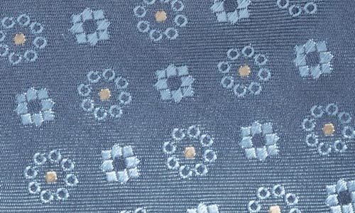 Jack Victor Floral Silk Tie In Blue