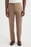 Berle Lightweight Flat Front Mesh Weave Wool Dress Pants