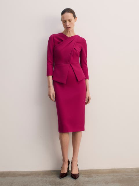 Alina Peplum Midi Dress