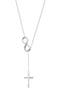 Sterling Silver Infinity & Cross Pendant Necklace